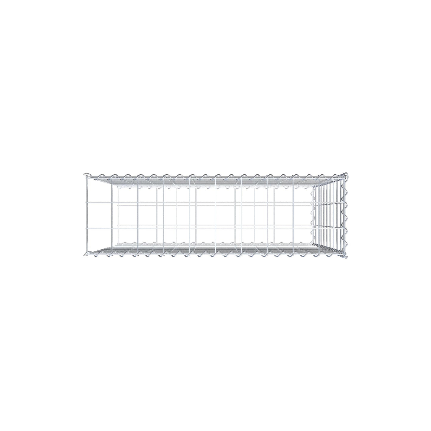 Anbaugabione Typ 2 100 cm x 100 cm x 30 cm (L x H x T), Maschenweite 10 cm x 10 cm, Spirale
