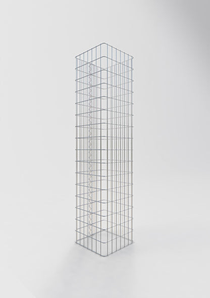 Columna de gaviones, angular 37 cm x 37 cm, 160 cm de altura, MW 5 cm x 10 cm
