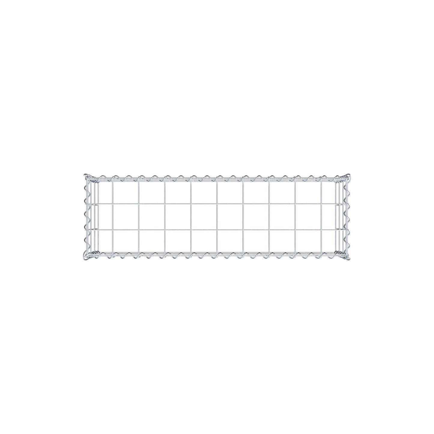 Opvokset gabion type 3 100 cm x 30 cm x 30 cm (L x H x D), maskestørrelse 10 cm x 10 cm, spiral