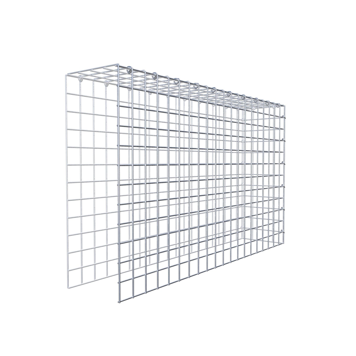 Gabião Tipo 4 100 cm x 60 cm x 20 cm (C x A x P), malhagem 5 cm x 5 cm, anel C
