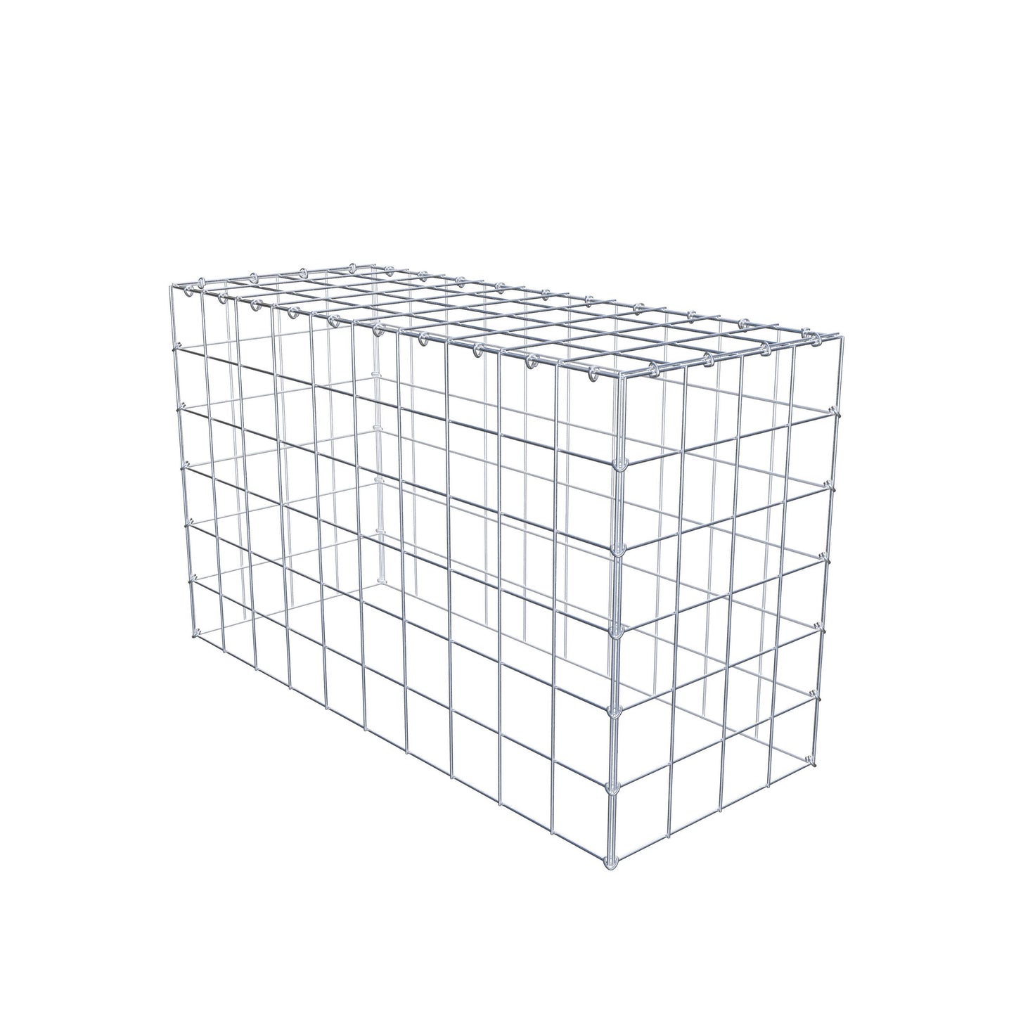 Type 3 oplegkorf 100 cm x 60 cm x 40 cm (L x H x D), maaswijdte 10 cm x 10 cm, C-ring