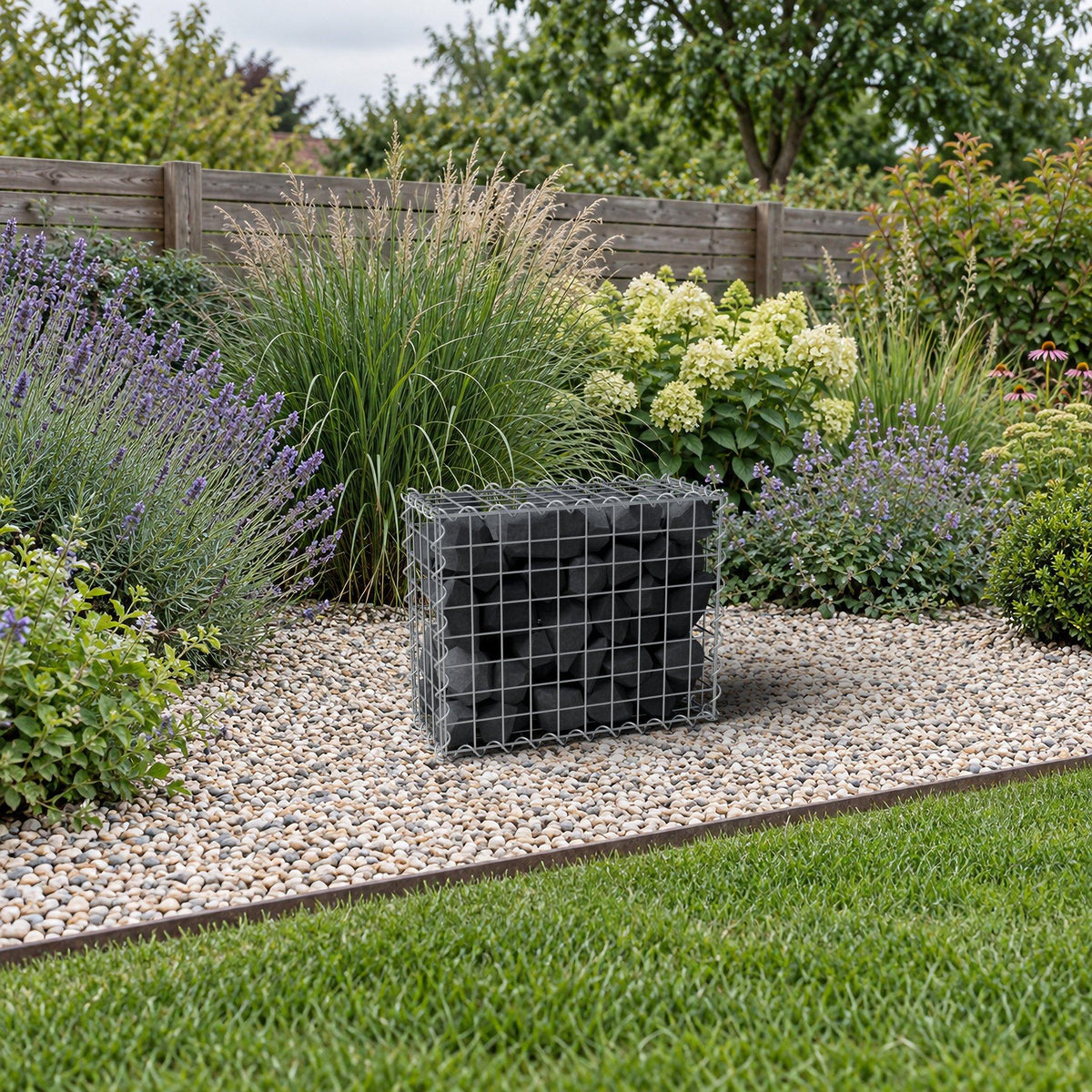Gabion 50 cm x 40 cm x 20 cm (L x H x P), mailles 5 cm x 5 cm, spirale