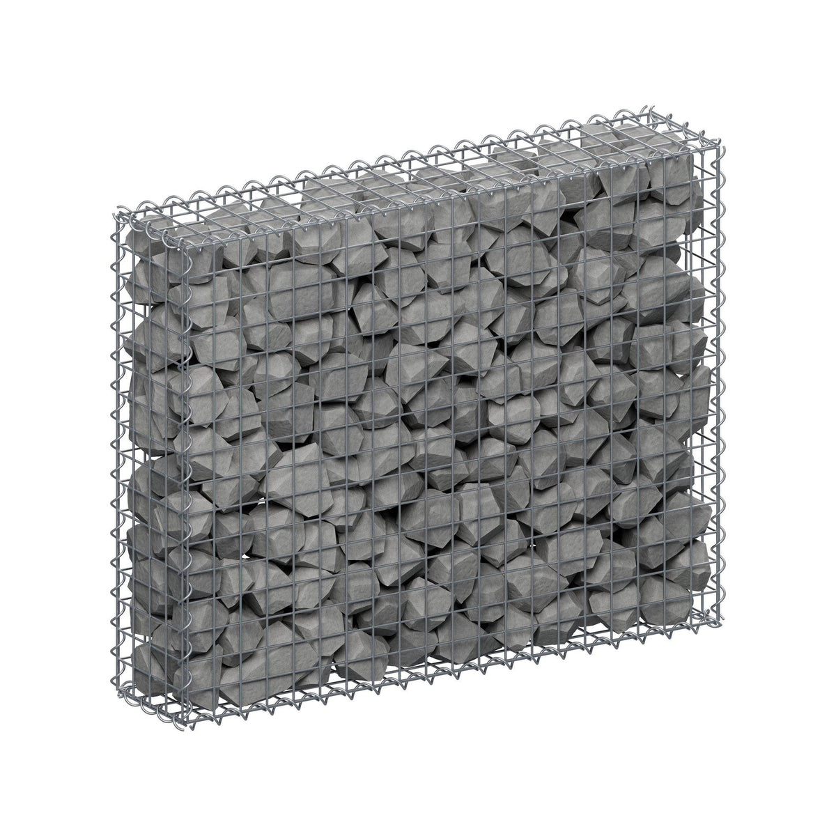 Schanskorf 100 cm x 80 cm x 20 cm (L x H x D), maaswijdte 5 cm x 5 cm, spiraalvormig