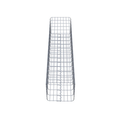 Columna de gaviones, angular 37 cm x 37 cm, 160 cm de altura, MW 5 cm x 10 cm