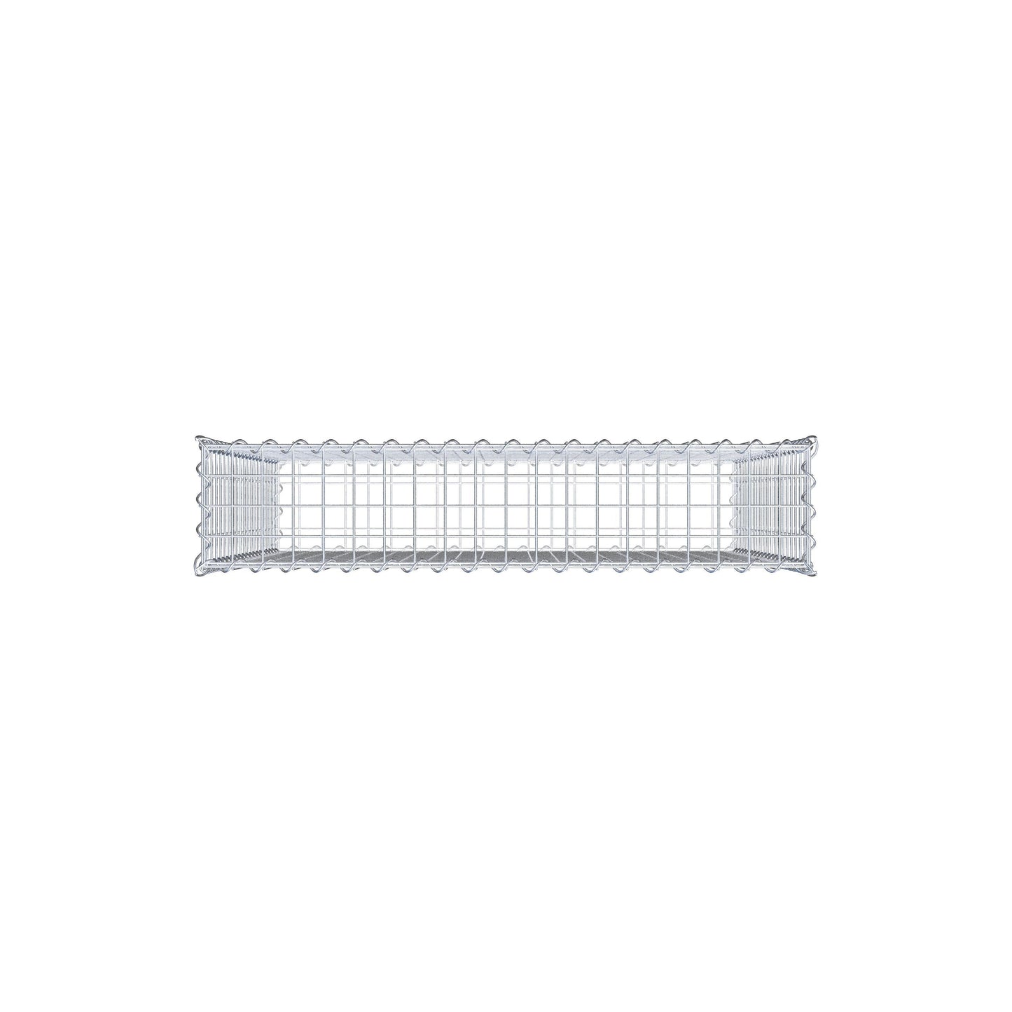 Gabbione 100 cm x 100 cm x 20 cm (L x H x P), maglia 5 cm x 5 cm, spirale