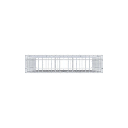 Gavión 100 cm x 90 cm x 20 cm (L x A x P), luz de malla 5 cm x 5 cm, anillo en C