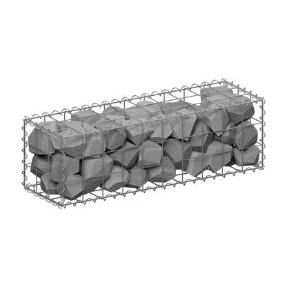 Gabion 100 cm x 30 cm x 30 cm (L x H x P), mailles 10 cm x 10 cm, spirale