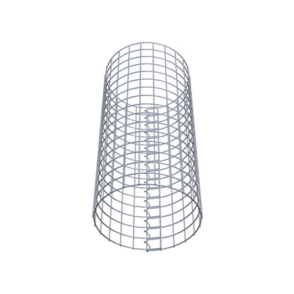 Columna de gaviones redonda 37 cm de diámetro, 80 cm de altura, malla 5 cm x 5 cm