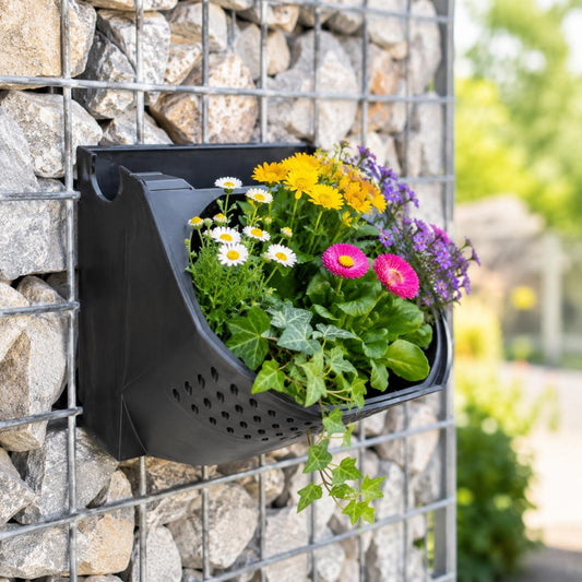 Vaso suspenso de gabião para flores e plantas 15 cm x 15 cm x 15 cm (C x A x P)