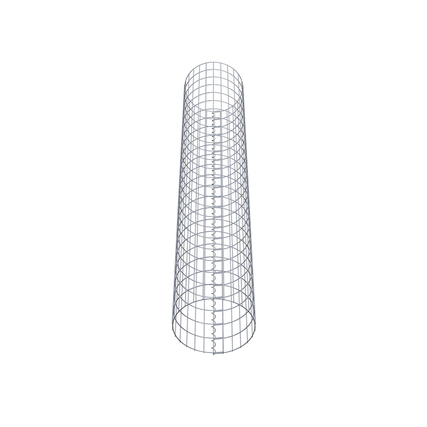 Columna de gaviones redonda 42 cm de diámetro, 230 cm de altura, malla 5 cm x 10 cm