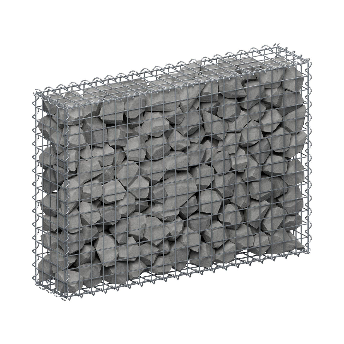 Gabion 100 cm x 70 cm x 20 cm (L x H x D), maskstorlek 5 cm x 5 cm, spiral