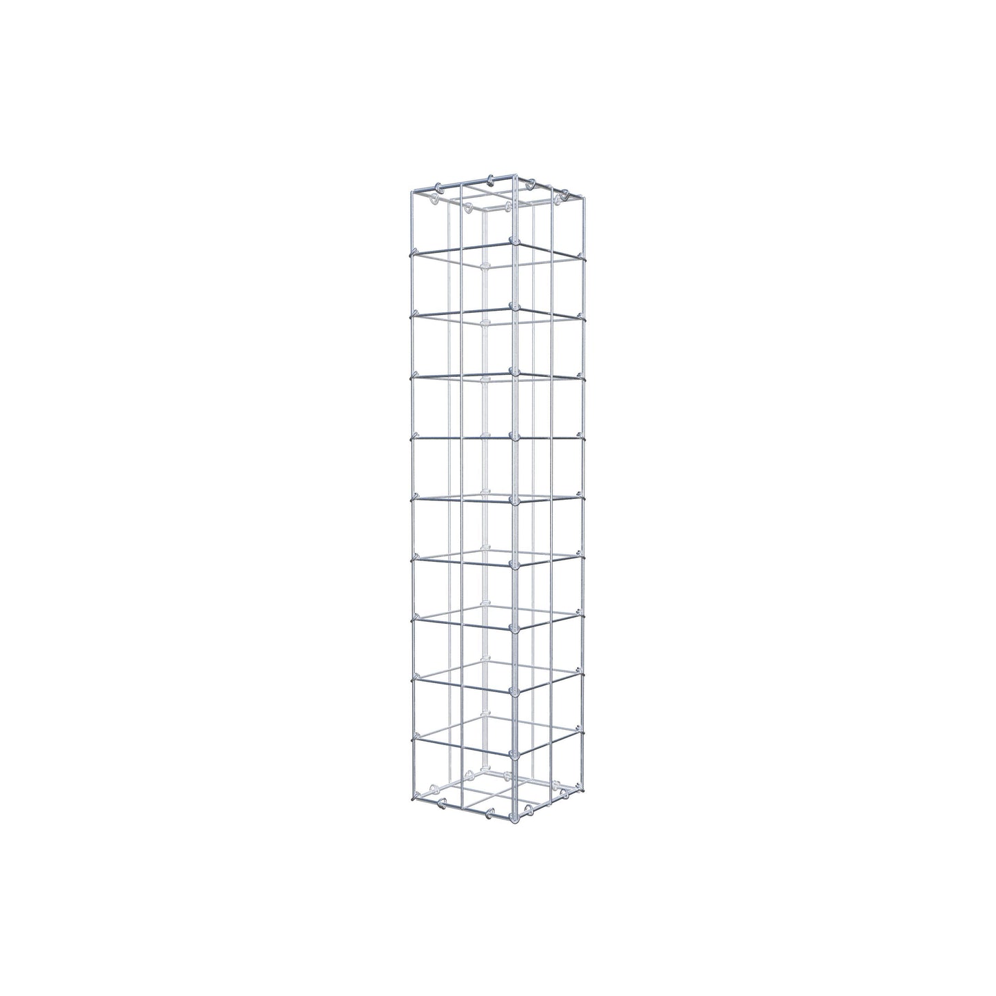 Gabbione 100 cm x 20 cm x 20 cm (L x H x P), maglia 10 cm x 10 cm, anello a C