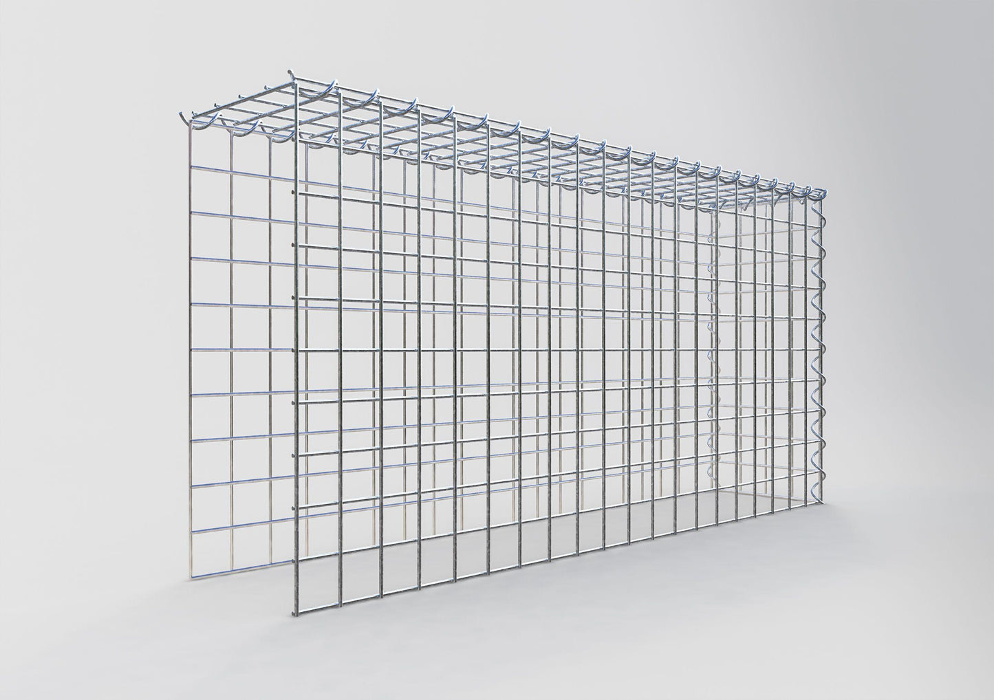 Grown-on gabion type 4 100 cm x 50 cm x 20 cm (L x H x D), mesh size 5 cm x 5 cm, spiral