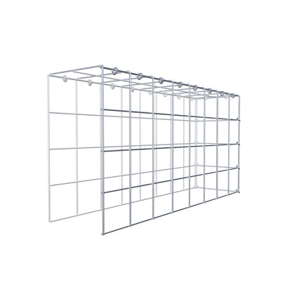 Mounted gabion type 4 80 cm x 40 cm x 20 cm (L x H x D), mesh size 10 cm x 10 cm, C-ring