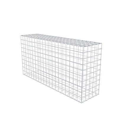 Gabione 200 cm x 100 cm x 50 cm (L x H x T), Maschenweite 10 x 10 cm, Spiralring