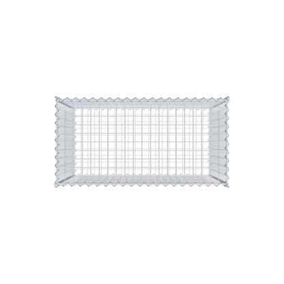 Gabion 100 cm x 80 cm x 50 cm (L x H x D), maskstorlek 5 cm x 5 cm, spiral