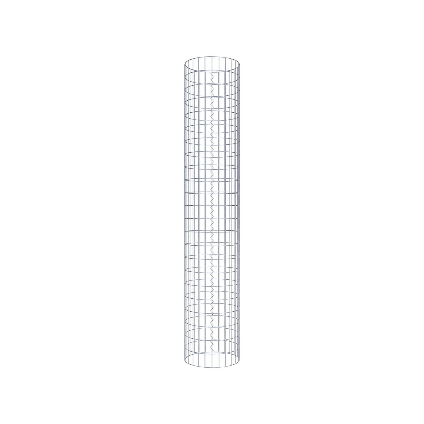 Columna de gaviones redonda 42 cm de diámetro, 230 cm de altura, malla 5 cm x 10 cm