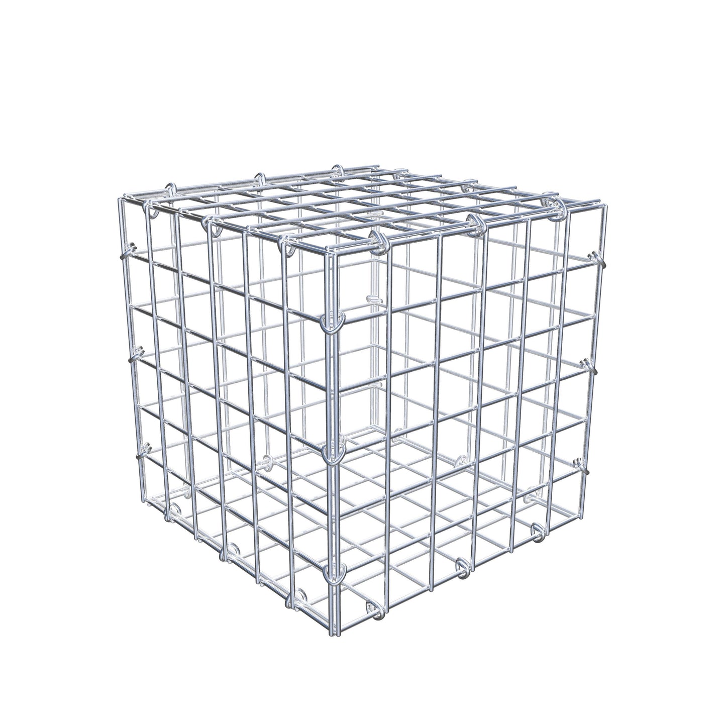Gabion 30 cm x 30 cm x 30 cm (L x H x P), mailles 5 cm x 5 cm, anneau en C