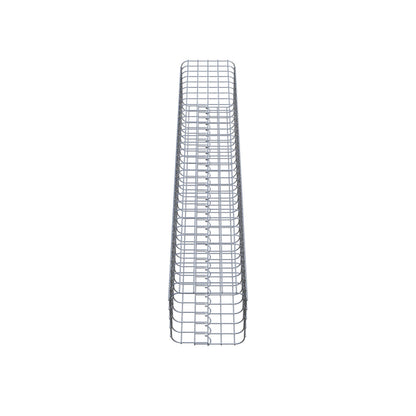 Columna de gaviones angular 27 cm x 27 cm, 160 cm de altura, MW 5 cm x 5 cm