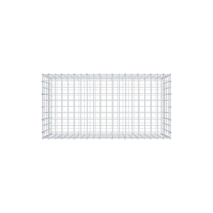 Gabião 100 cm x 50 cm x 50 cm (C x A x P), malhagem 5 cm x 10 cm, anel C