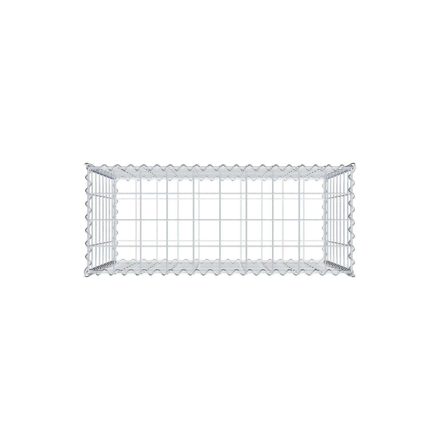 Gavión 100 cm x 80 cm x 40 cm (L x A x P), luz de malla 10 cm x 10 cm, en espiral