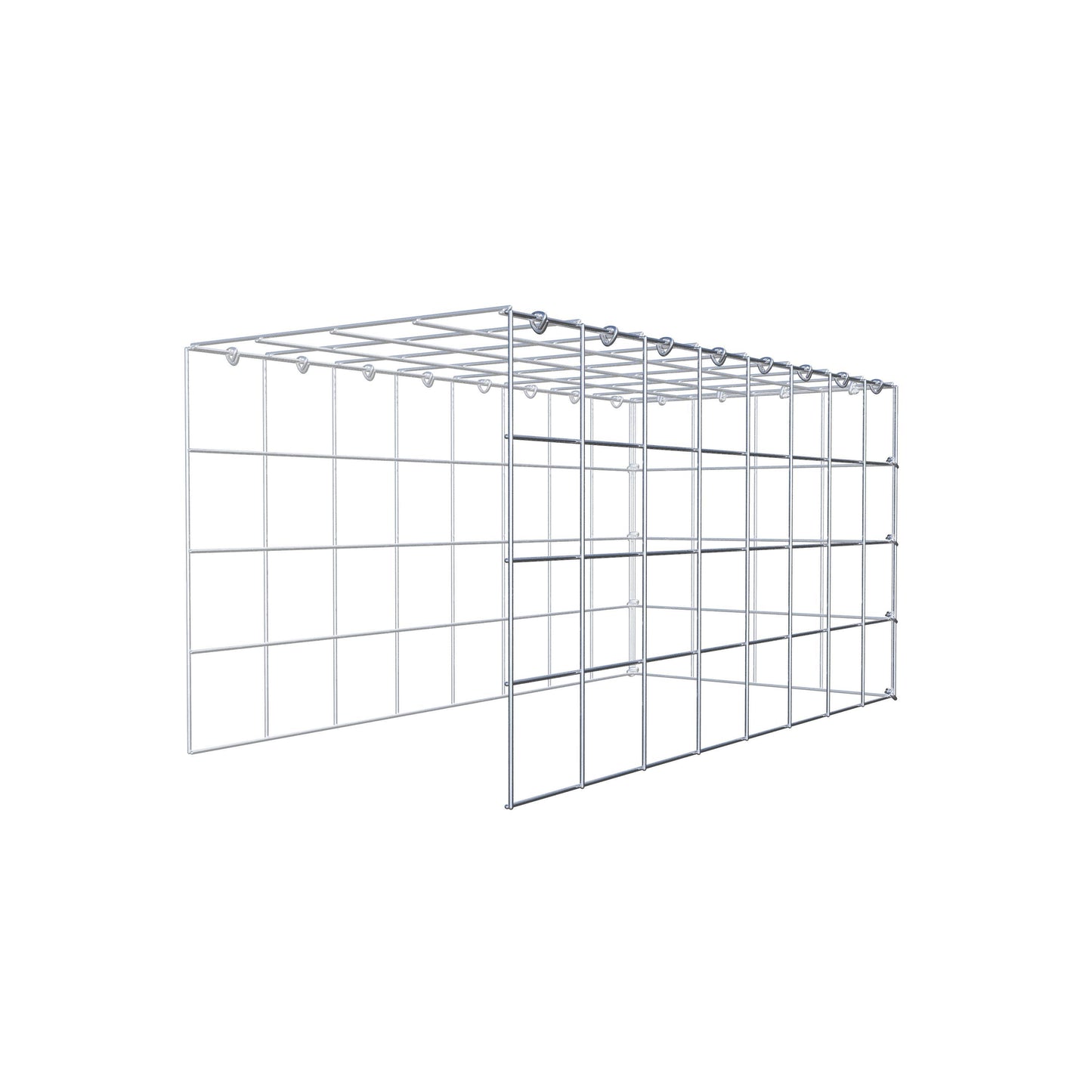 Pila adicional tipo 4 80 cm x 40 cm x 40 cm (L x A x P), malla 10 cm x 10 cm, anillo en C