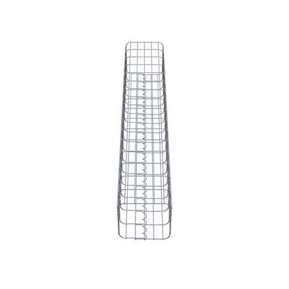Schanskorfzuil hoekig 27 cm x 27 cm, 160 cm hoog, MW 5 cm x 10 cm