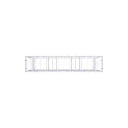 Gabion 100 cm x 100 cm x 20 cm (L x H x D), maskestørrelse 10 x 10 cm, spiralring