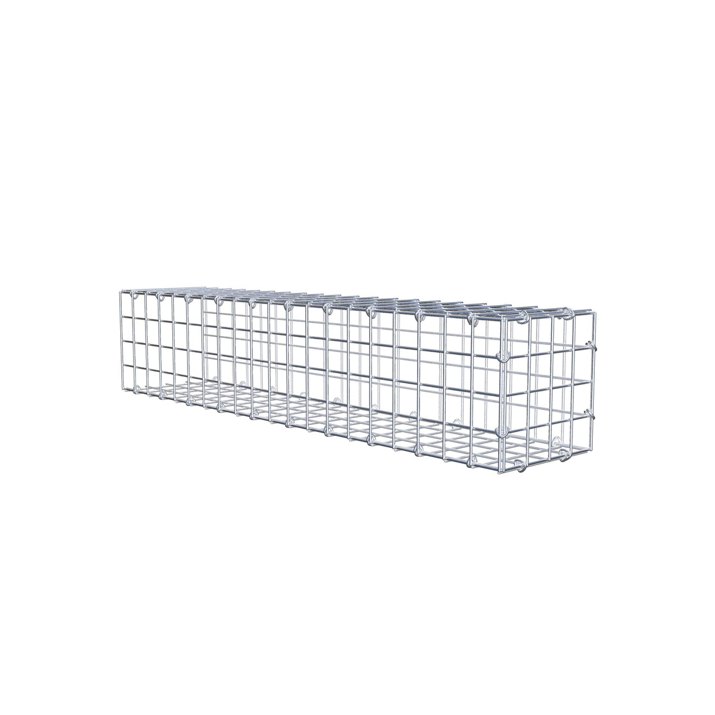 Fästbar gabion typ 2 100 cm x 20 cm x 20 cm (L x H x D), maskstorlek 5 cm x 5 cm, C-ring