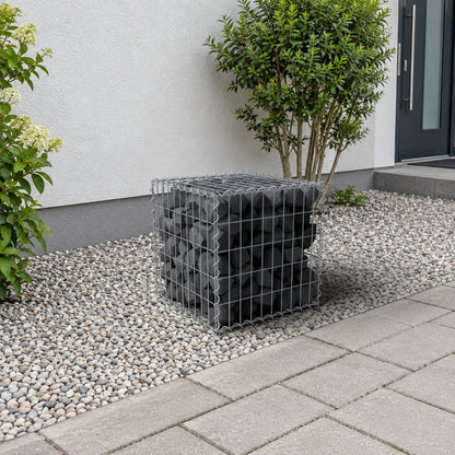 Gabbione 50 cm x 50 cm x 50 cm (L x H x P), maglia 5 cm x 10 cm, spirale