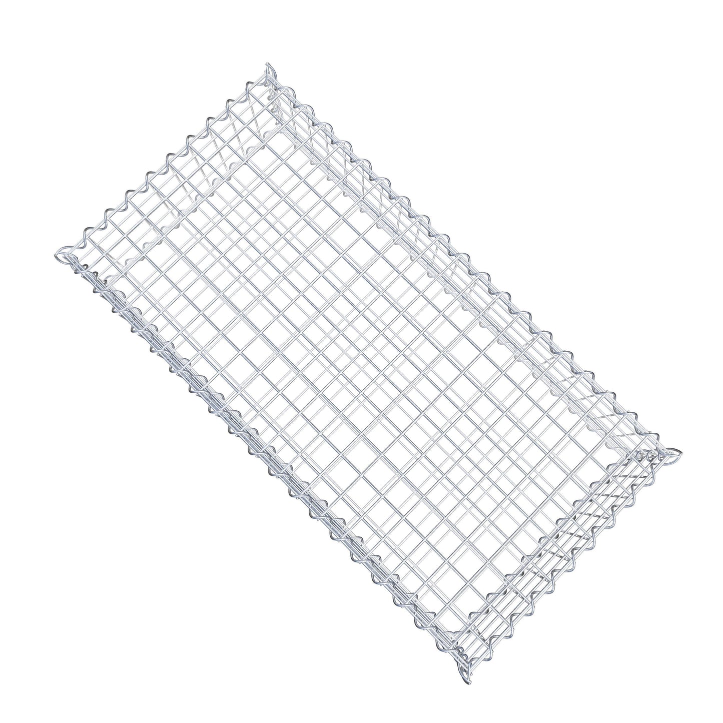 Gabião 100 cm x 20 cm x 50 cm (C x A x P), malhagem 5 cm x 5 cm, espiral