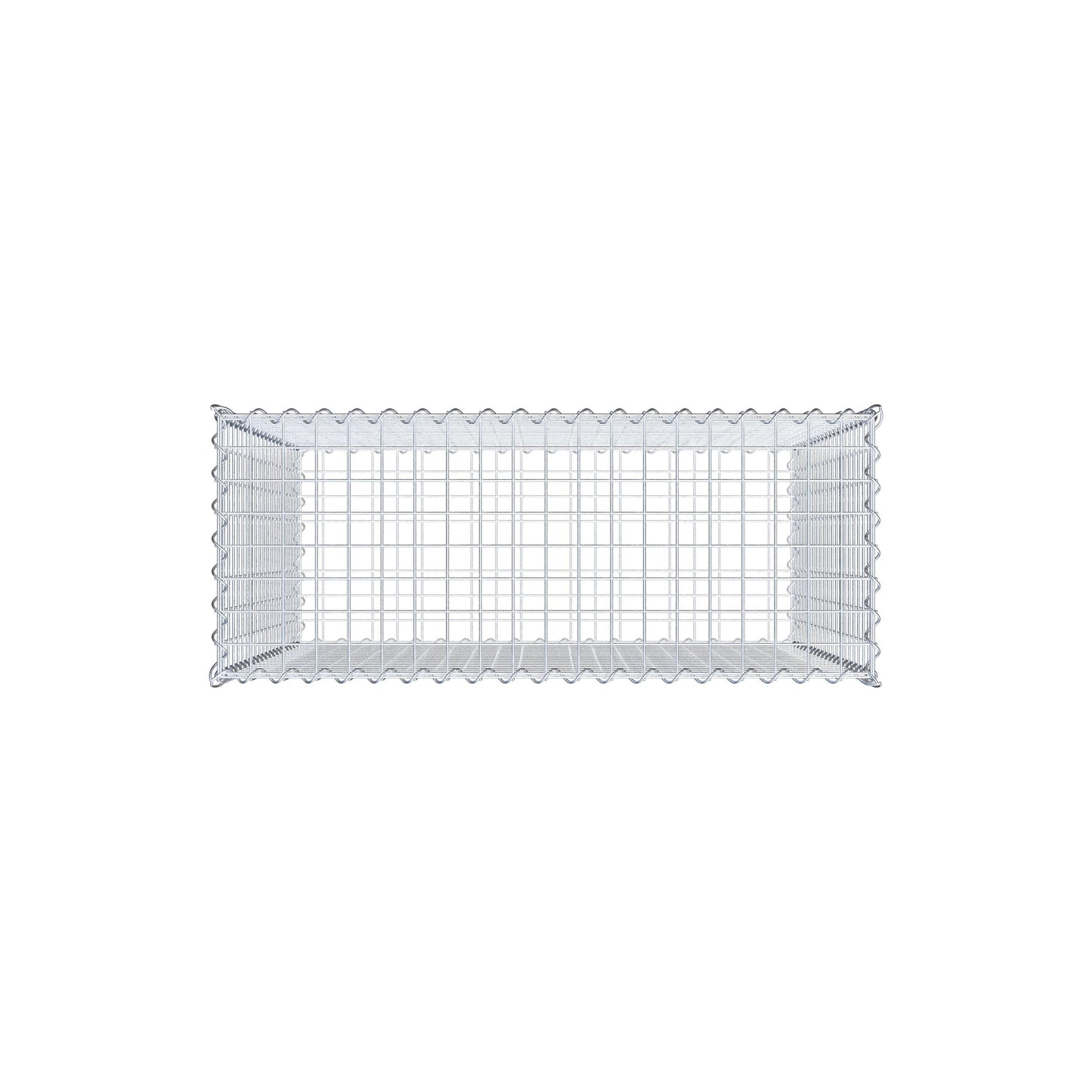 Gavión 100 cm x 100 cm x 40 cm (largo x alto x fondo), malla 5 cm x 5 cm, en espiral