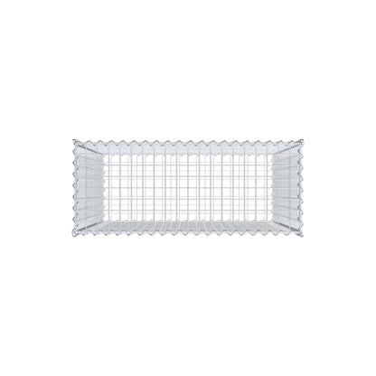 Gavión 100 cm x 100 cm x 40 cm (largo x alto x fondo), malla 5 cm x 5 cm, en espiral
