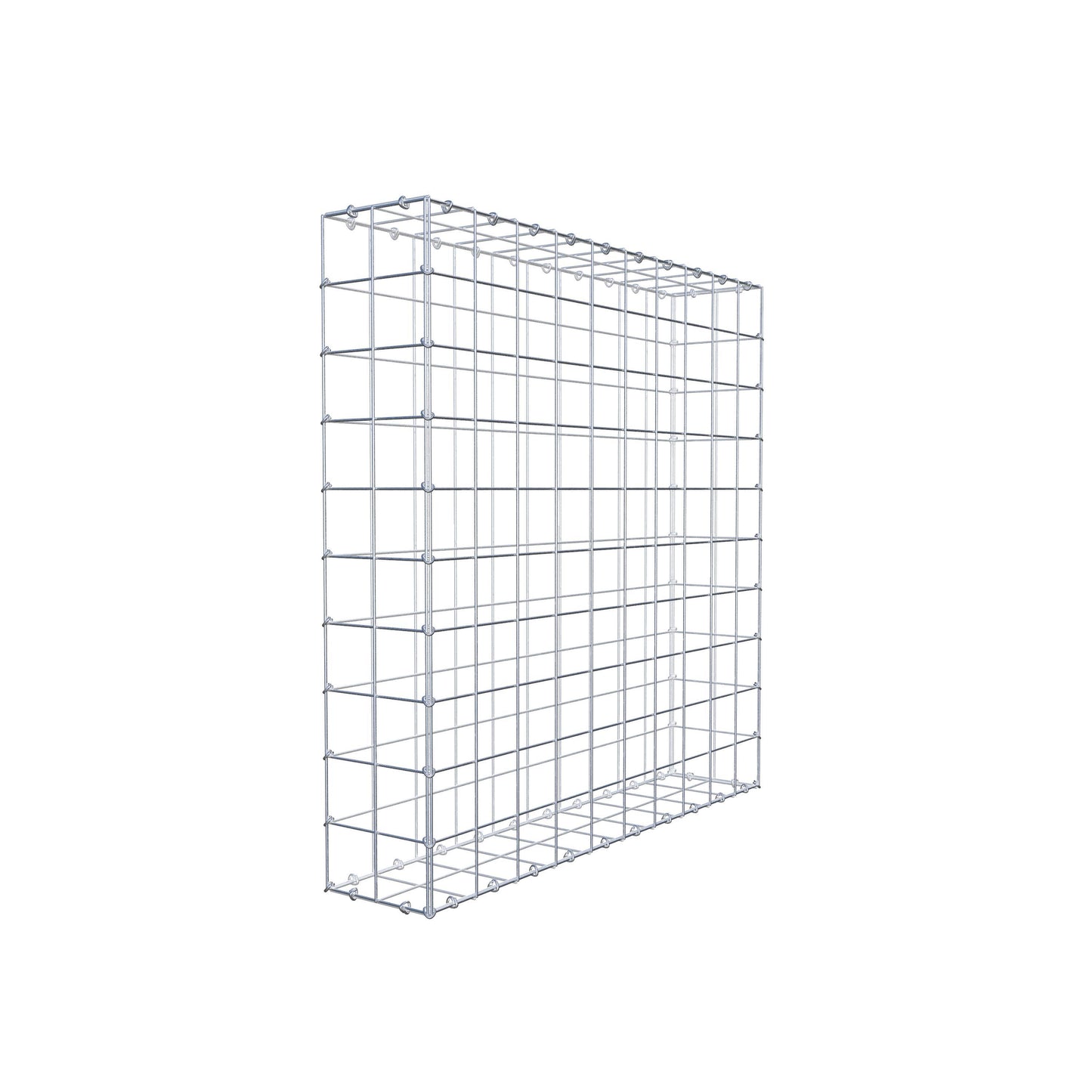 Gabion 100 cm x 100 cm x 20 cm (L x H x D), maskstorlek 10 cm x 10 cm, C-ring