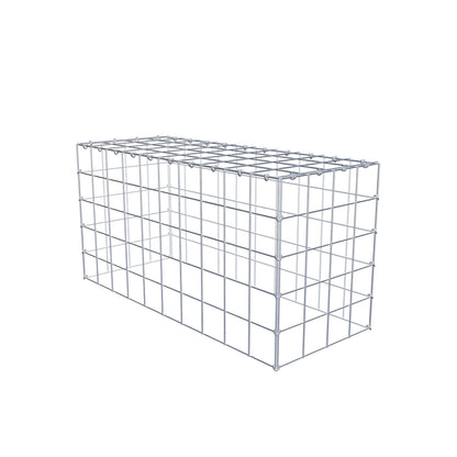 Monteret gabion type 3 100 cm x 50 cm x 40 cm (L x H x D), maskestørrelse 10 cm x 10 cm, C-ring