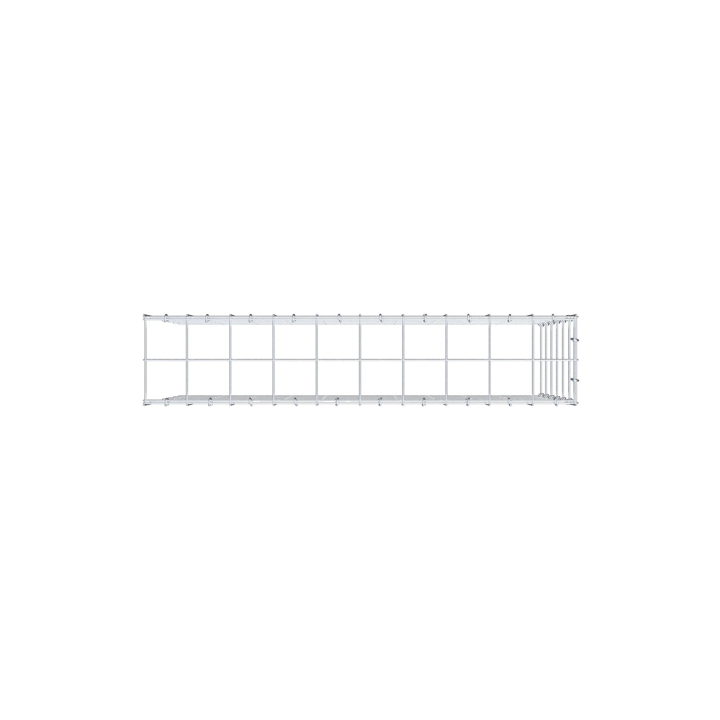 Gabião Tipo 4 100 cm x 60 cm x 20 cm (C x A x P), malhagem 10 cm x 10 cm, anel C