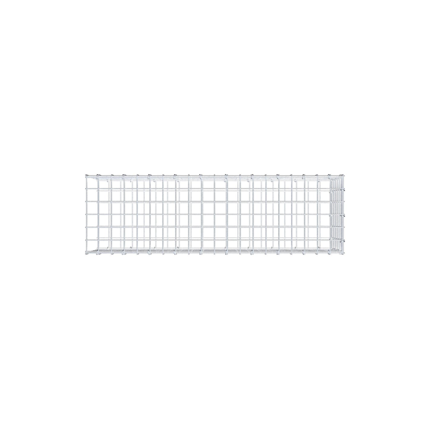 Gavión adicional tipo 2 100 cm x 30 cm x 30 cm (L x A x P), malla 5 cm x 5 cm, anillo en C