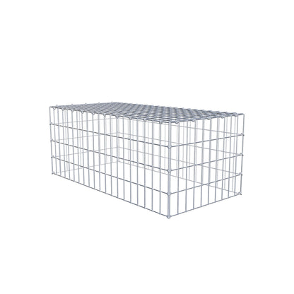 Gavión complementario de tipo 3 100 cm x 40 cm x 50 cm (L x A x P), malla 5 cm x 10 cm, anillo en C