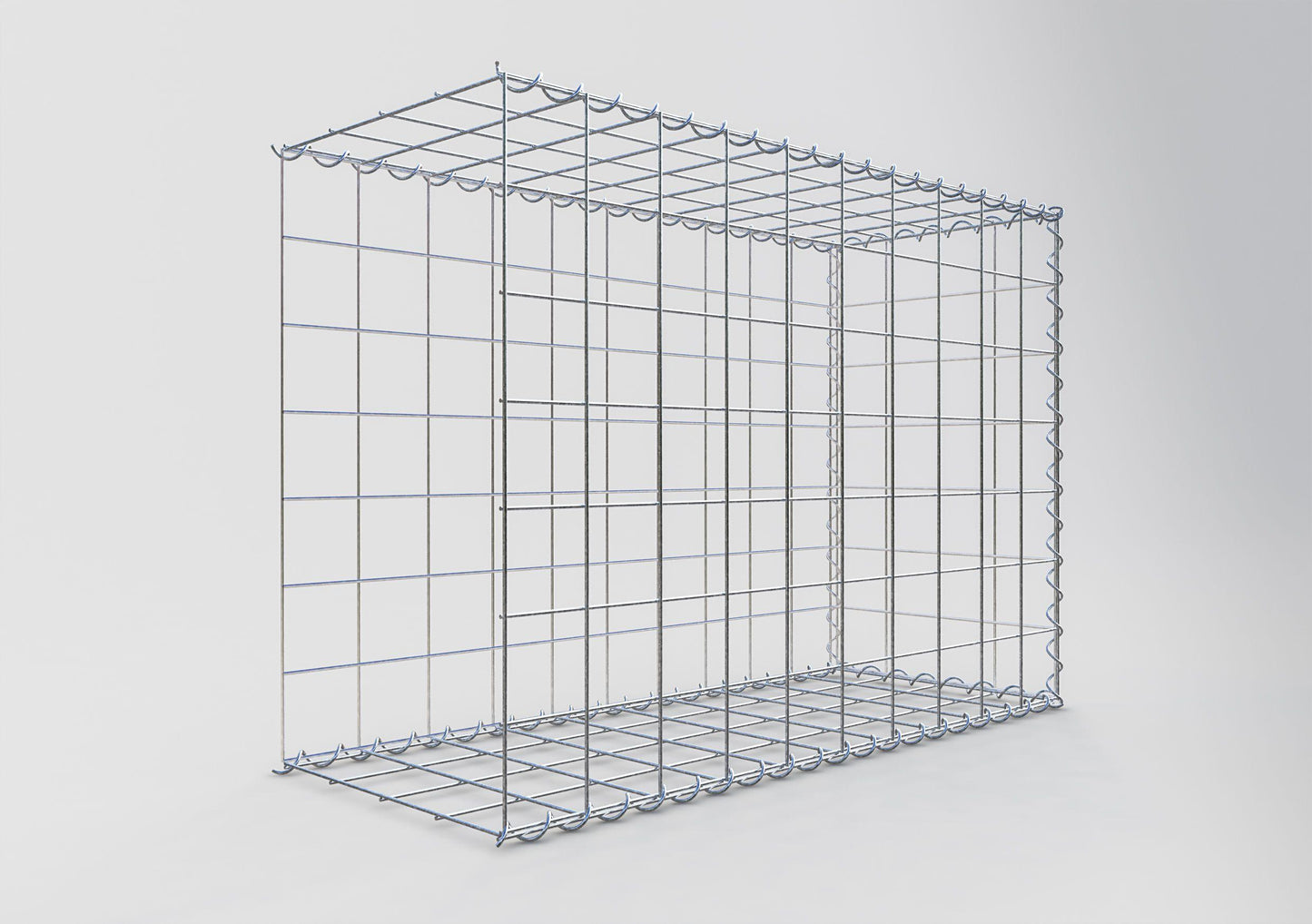 Anbaugabione Typ 2 100 cm x 70 cm x 40 cm (L x H x T), Maschenweite 10 cm x 10 cm, Spirale
