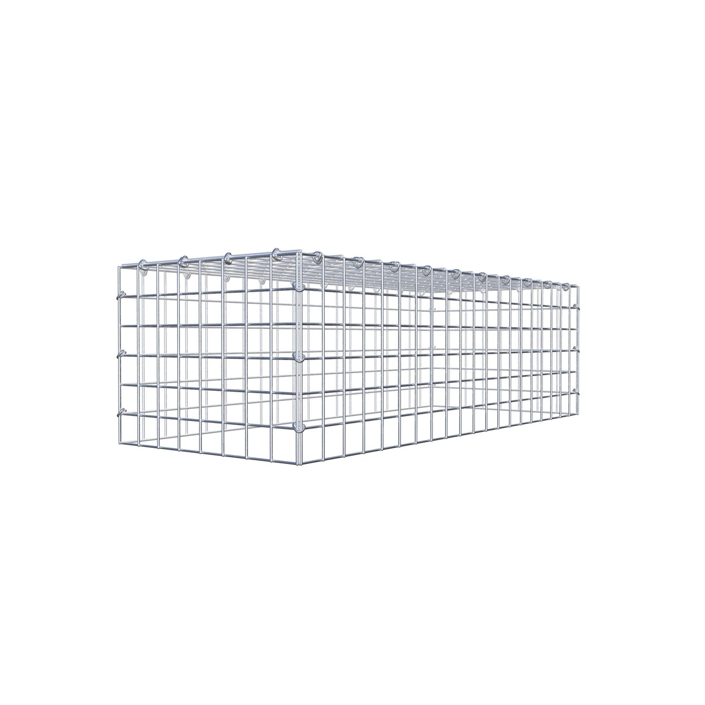 Type 3 oplegkorf 100 cm x 30 cm x 40 cm (L x H x D), maaswijdte 5 cm x 5 cm, C-ring