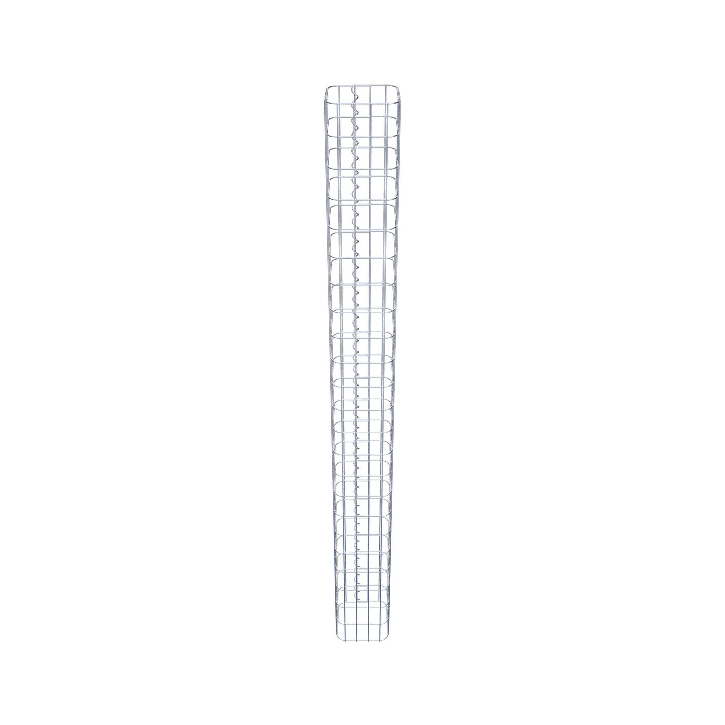 Columna de gaviones, cuadrada 22 cm x 22 cm, 230 cm de altura, MW 5 cm x 10 cm