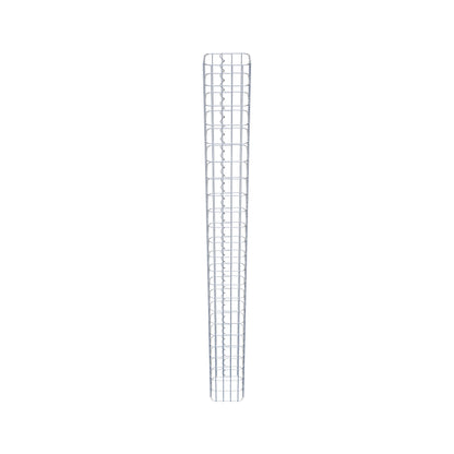 Columna de gaviones, cuadrada 22 cm x 22 cm, 230 cm de altura, MW 5 cm x 10 cm