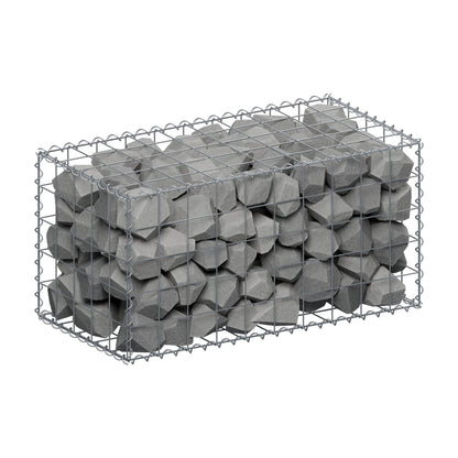 Gabião 100 cm x 50 cm x 50 cm (C x A x P), malhagem 10 cm x 10 cm, espiral