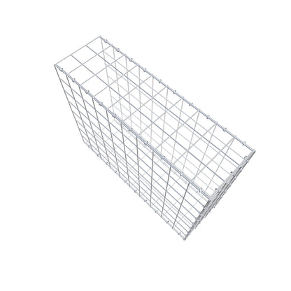 Monteret gabion type 2 100 cm x 80 cm x 30 cm (L x H x D), maskestørrelse 10 cm x 10 cm, C-ring