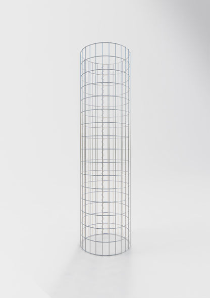 Colonna gabbionata rotonda 42 cm di diametro, 160 cm di altezza, maglia 5 cm x 10 cm