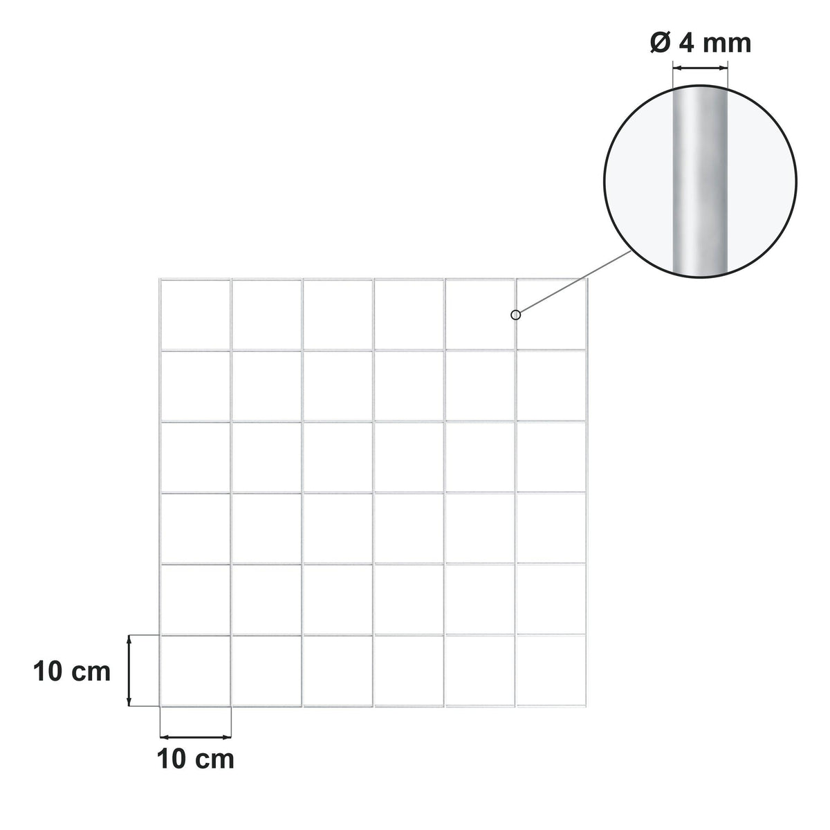 Gabion 100 cm x 70 cm x 50 cm (L x H x D), mesh size 10 cm x 10 cm, spiral
