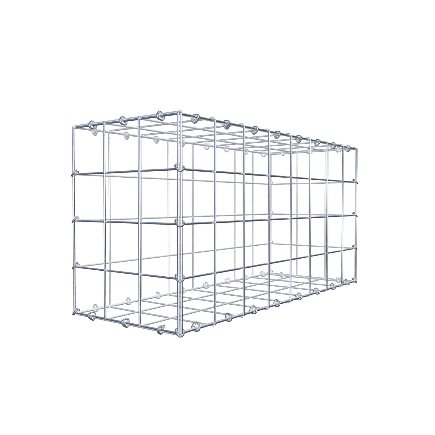 Gabion 80 cm x 40 cm x 30 cm (L x H x D), maskstorlek 10 cm x 10 cm, C-ring