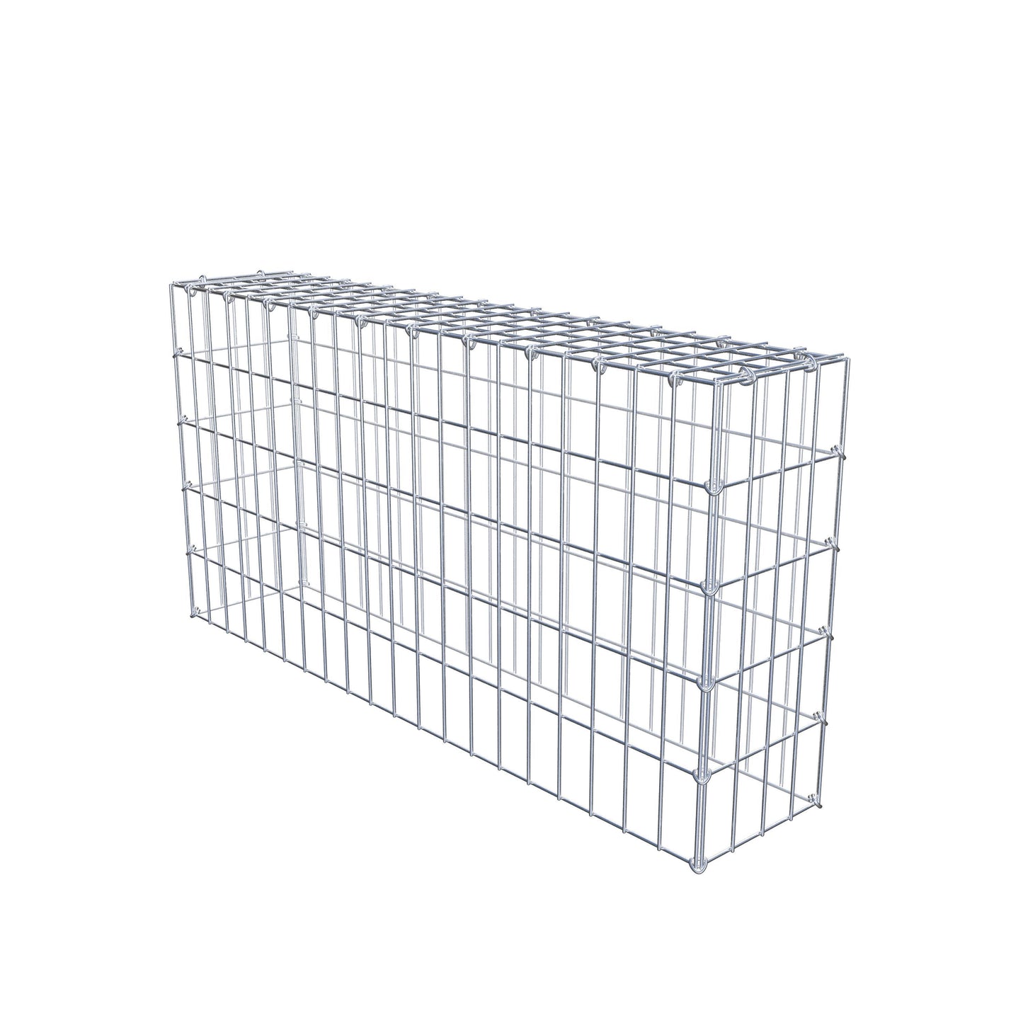 Gavión complementario de tipo 3 100 cm x 50 cm x 20 cm (largo x alto x fondo), malla 5 cm x 10 cm, anillo en C