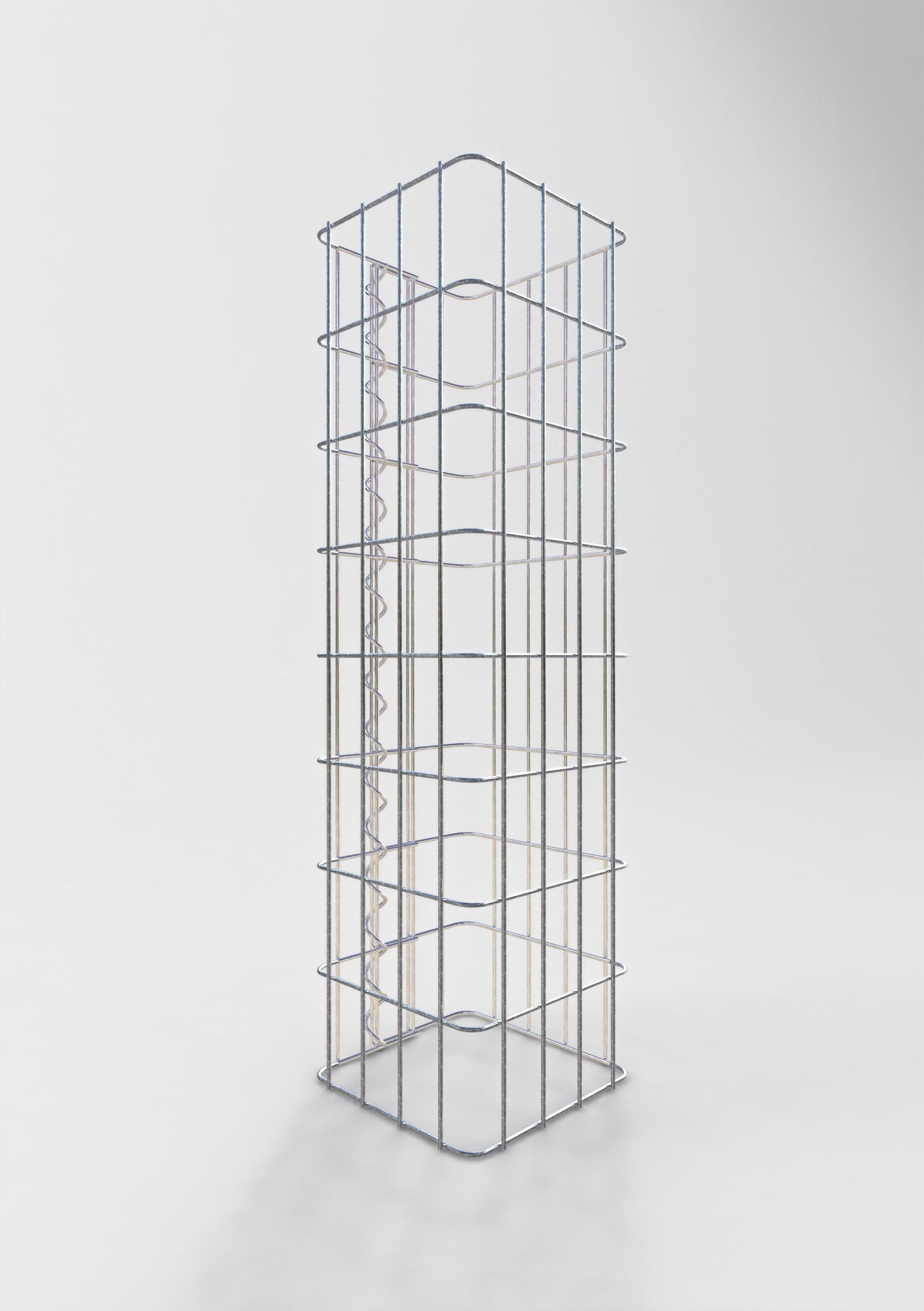 Colonne de gabion carrée 22 cm x 22 cm, hauteur 80 cm, MW 5 cm x 10 cm