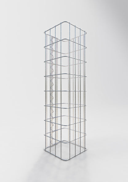 Colonne de gabion carrée 22 cm x 22 cm, hauteur 80 cm, MW 5 cm x 10 cm